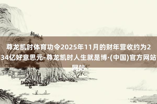 尊龙凯时体育功令2025年11月的财年营收约为234亿好意思元-尊龙凯时人生就是博·(中国)官方网站