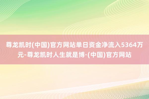 尊龙凯时(中国)官方网站单日资金净流入5364万元-尊龙凯时人生就是博·(中国)官方网站