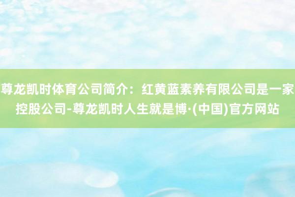 尊龙凯时体育公司简介：红黄蓝素养有限公司是一家控股公司-尊龙凯时人生就是博·(中国)官方网站
