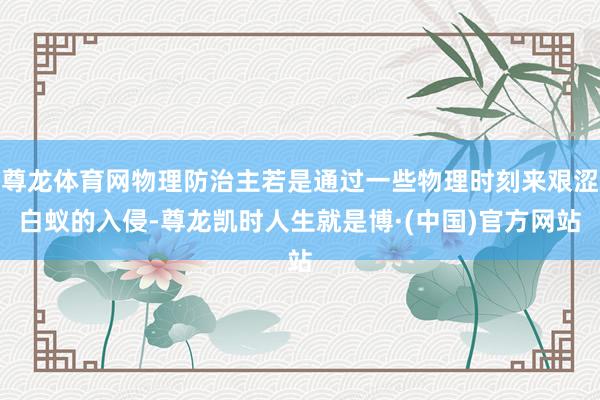 尊龙体育网物理防治主若是通过一些物理时刻来艰涩白蚁的入侵-尊龙凯时人生就是博·(中国)官方网站