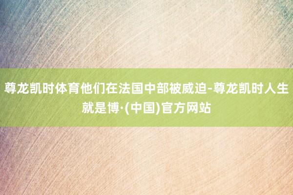 尊龙凯时体育他们在法国中部被威迫-尊龙凯时人生就是博·(中国)官方网站
