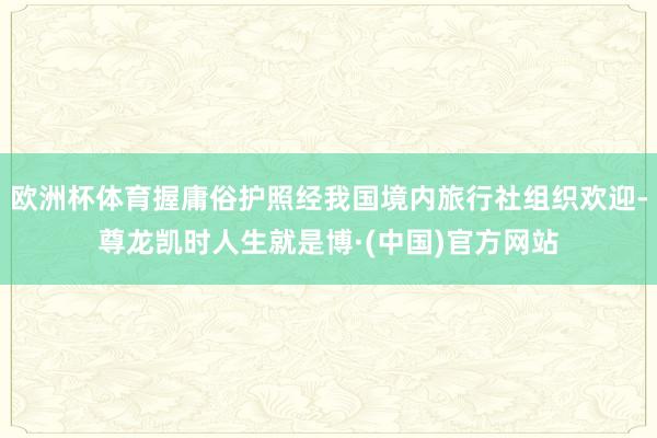 欧洲杯体育握庸俗护照经我国境内旅行社组织欢迎-尊龙凯时人生就是博·(中国)官方网站
