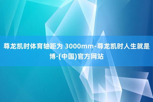 尊龙凯时体育轴距为 3000mm-尊龙凯时人生就是博·(中国)官方网站