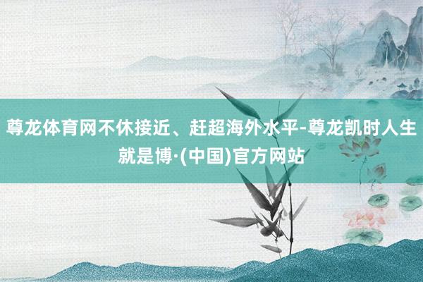 尊龙体育网不休接近、赶超海外水平-尊龙凯时人生就是博·(中国)官方网站