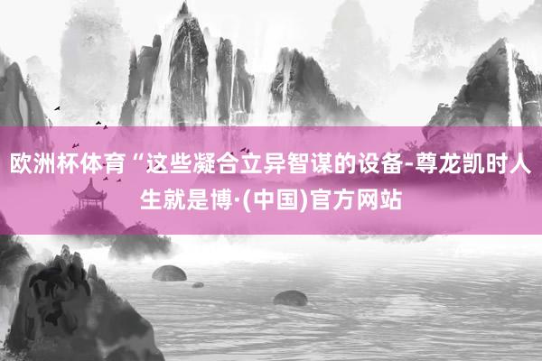 欧洲杯体育“这些凝合立异智谋的设备-尊龙凯时人生就是博·(中国)官方网站