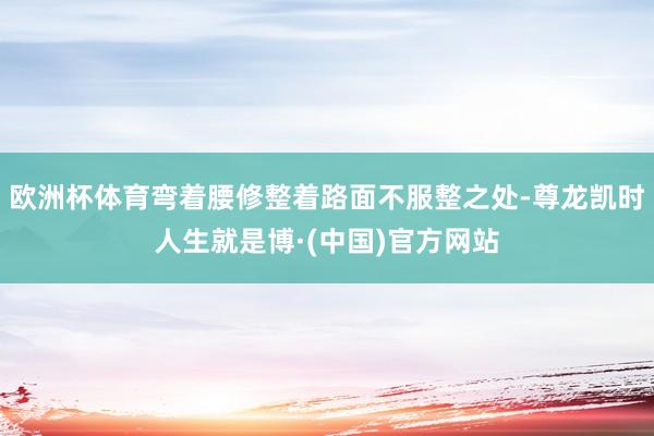 欧洲杯体育弯着腰修整着路面不服整之处-尊龙凯时人生就是博·(中国)官方网站