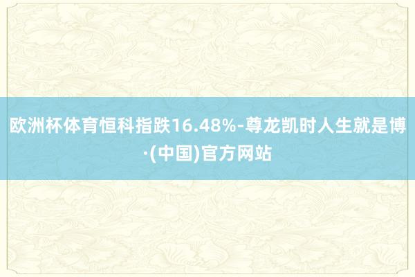 欧洲杯体育恒科指跌16.48%-尊龙凯时人生就是博·(中国)官方网站